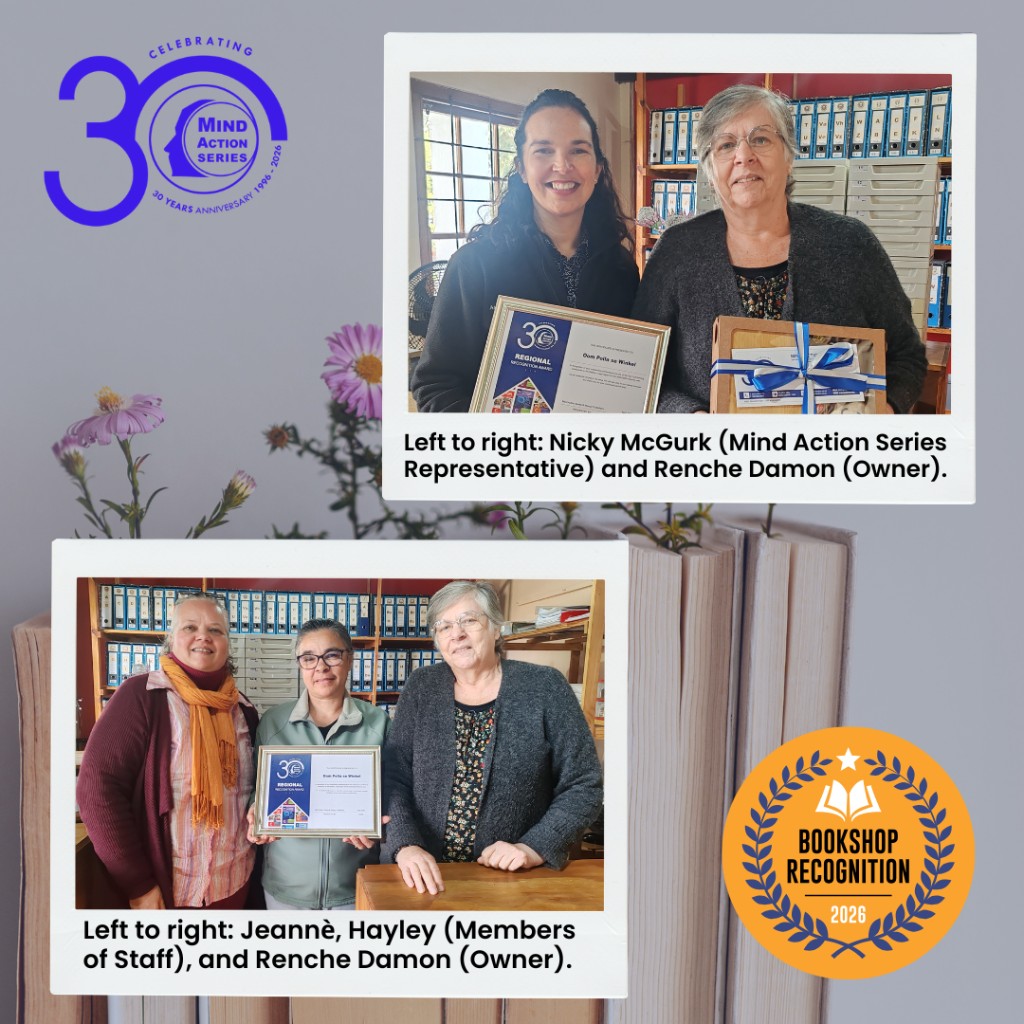 Oom Polla se Winkel receiving the Mind Action Series Regional Recognition Award